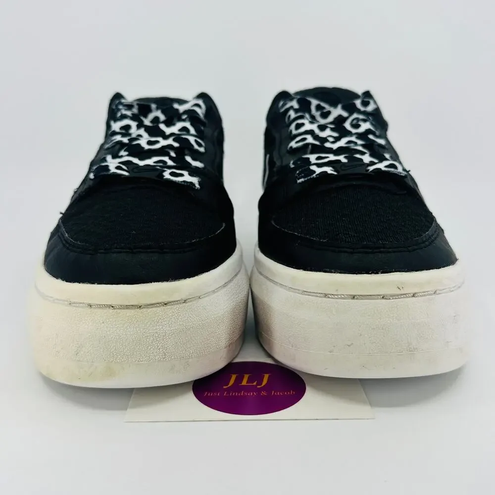 Nike Women's Court Vision Alta Platform Sneakers Black White CW6536-001 Size 8.5